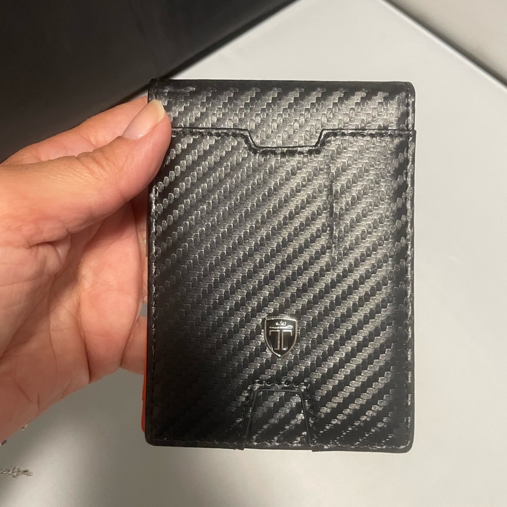 Men bifold wallet brand Travando black